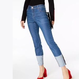 INC Blue Skinny-Leg Jeans Ankle Denim Reg